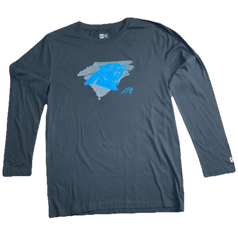 Carolina Panthers New Era Long Sleeve Black T-Shirt Shirt NWOT Large